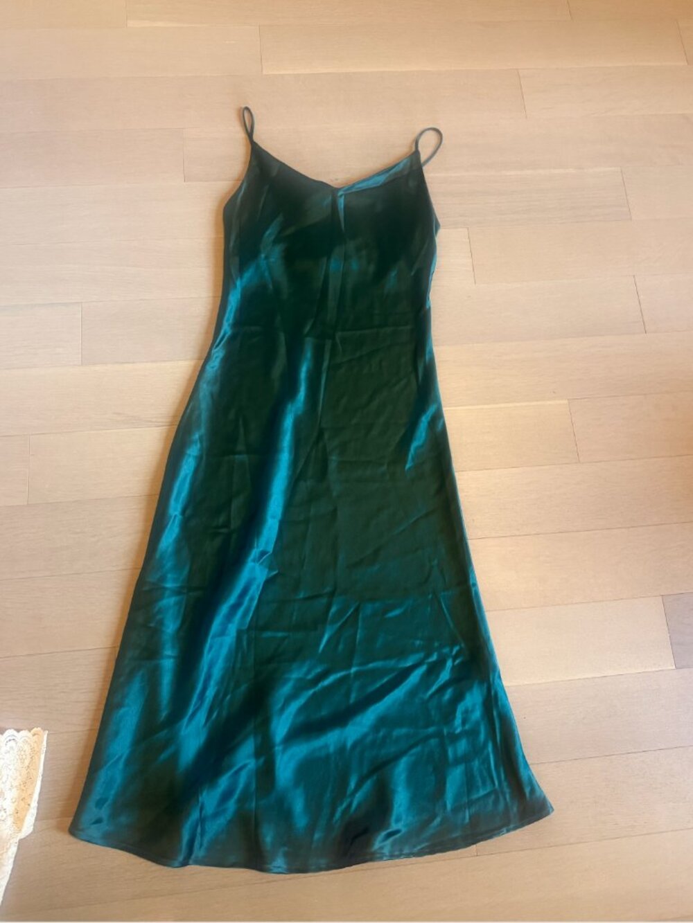 Teal Silk Dress